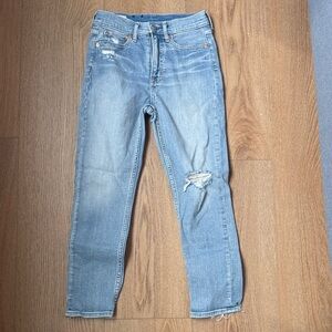 GAP Light Blue Distressed Ankle Jeans